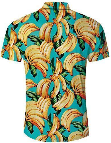 Men'S Hawaiian Shirt Green Banana