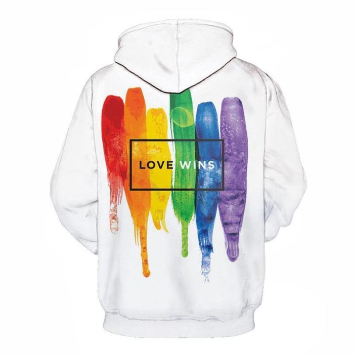 Pure Love Wins 3D - Sweatshirt, Hoodie, Pullover