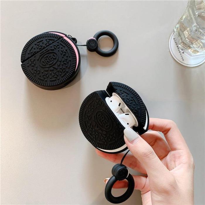 Oreo Cookies Apple Airpods Protective Case Cover With Matching Key Ring