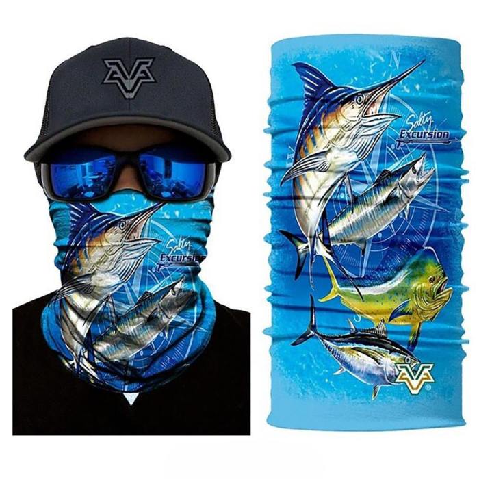 Breathable 3D Ocean Marine Fishing Theme Neck Gaiter