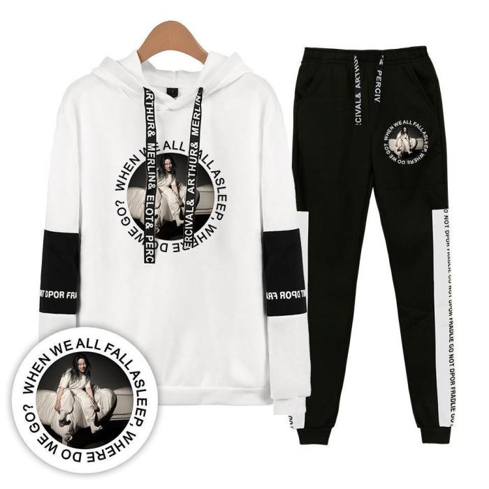 Billie Eilish Casual Sports Suit Set Hoodies & Sweatshirts And Pants Suit