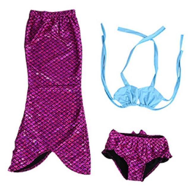Mermaid Tail Custome Cosplay Baby Girl Kids Maid Tails Fancy Dress Swimmable Bikini Set