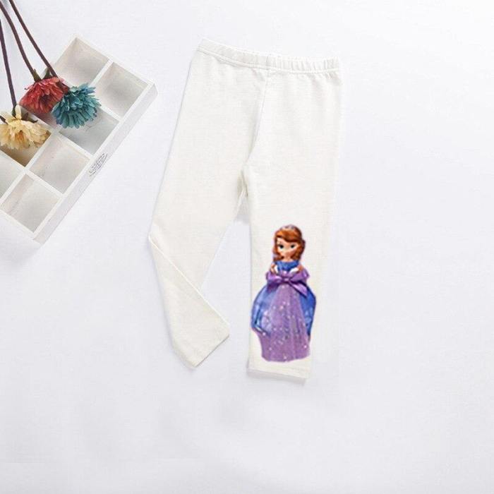 Kids Elsa Anna Baby Girls Summer Leggings Pants Children Trousers