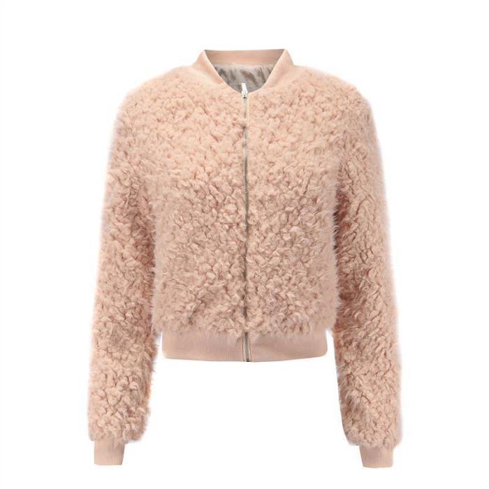 Womens Warm Teddy Bear Fleece Tops Zip Up Jacket Oversized Outdoor Coats