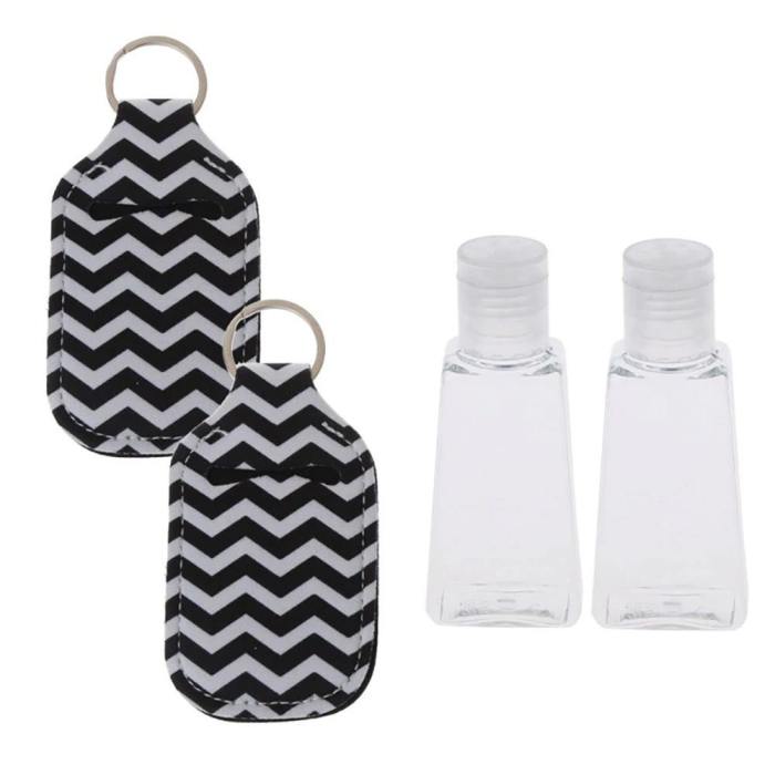 Portable Hand Sanitizer Keychain With Refillable Bottle