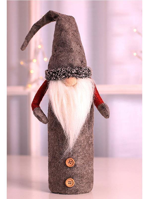 Gnome Christmas Wine Bottle Cover Home Table Decorations