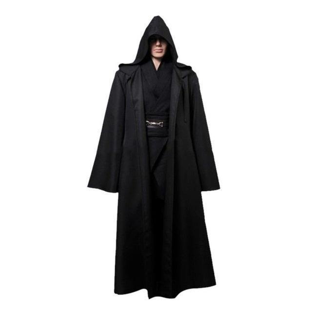 Men Soft Star War Bath Robe Jedi Hooded Bathrobe Cloak Halloween Cosplay Costume
