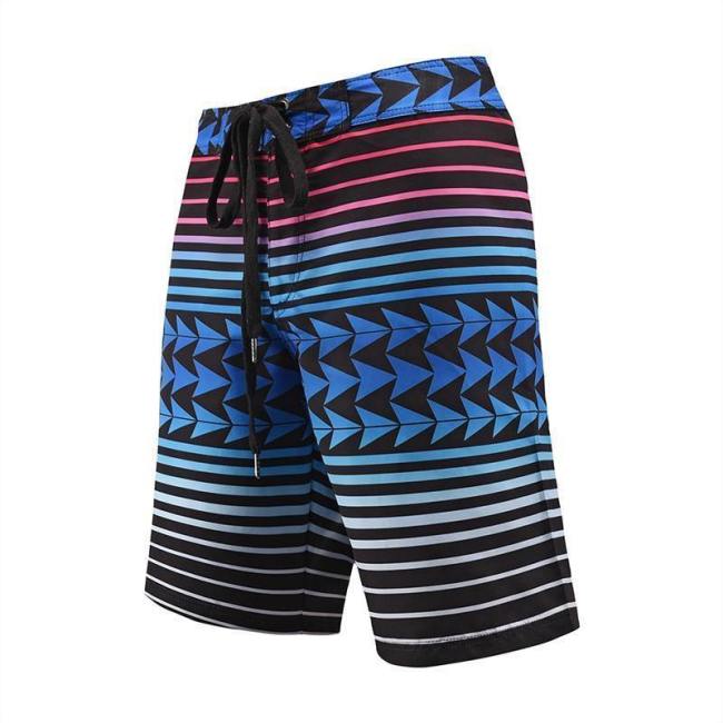 Men'S Beach Board Shorts Stripe Pattern Swimming Pants