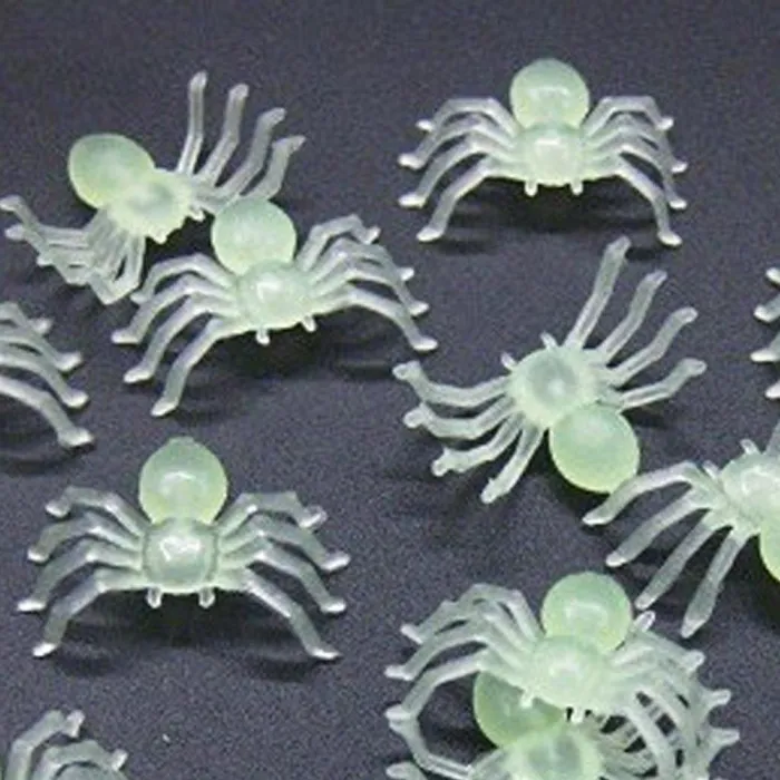 50Pcs 2*1.4Cm Plastic Black Spider Halloween Decoration Festival Supplies Funny Prank Toys Decoration Realistic Prop