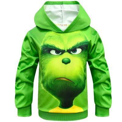 Green Monster Grinch The Grinch Children Christmas Cosplay 3D   Sweater Zipper Hoodie Anime Clothing Men And Women Clothing