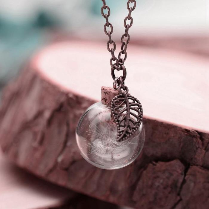 Various Real Flower Dandelions Necklaces