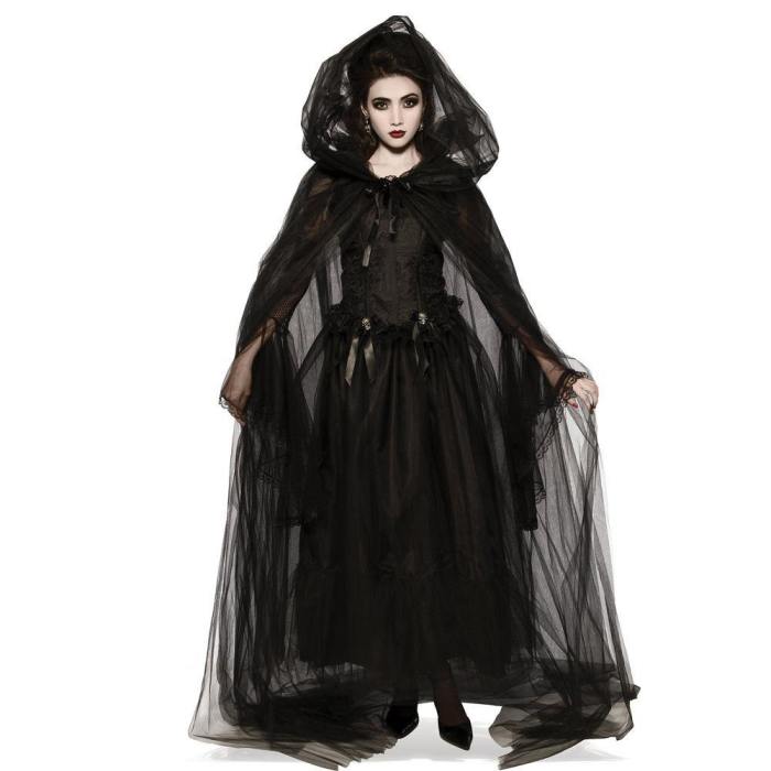Halloween Cosplay Adult Cloak Diablo Vampire Witch Carnival Party Costume