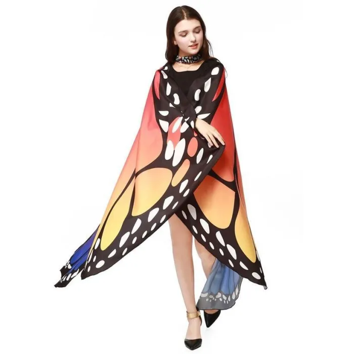 Butterfly Wings Pashmina Shawl Scarf Nymph Pixie Poncho Costume Accessory 5