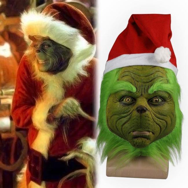 Newest Funny Grinch Stole Christmas Latex Party Mask Halloween Cosplay Mask