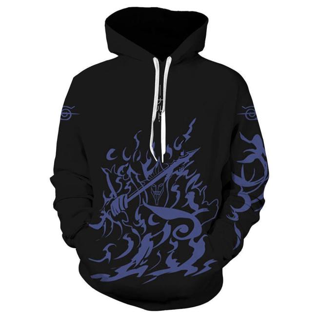 Unisex Uchiha Sasuke Hoodies Naruto Pullover 3D Print Jacket Sweatshirt