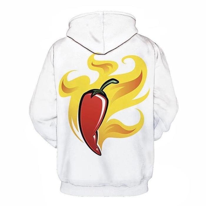Chillis On Fire 3D Hoodie Sweatshirt Pullover