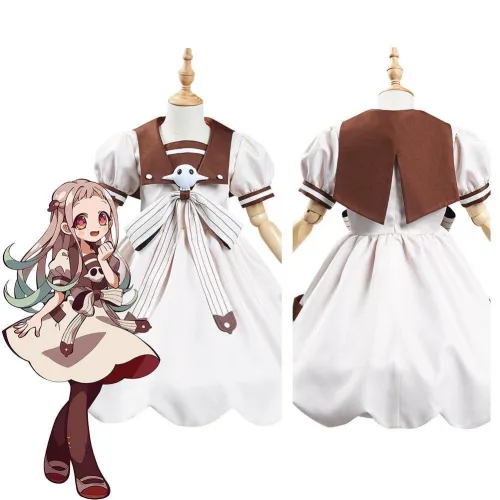 Jibaku Shounen Toilet-Bound Hanako-Kun Nene Yashiro/Aoi Akane Kids Girls Dress Outfits Halloween Carnival Suit Cosplay Costume