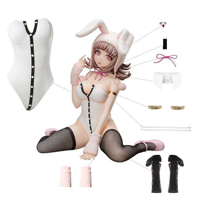 Danganronpa 2 Nanami Chiaki Bunny Girl Cosplay Jumpsuit Women Sexy Bodysuit Halloween Party Romper Cosplay Costume