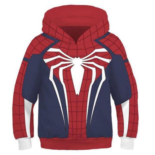 Kids Spiderman Cosplay Costume Cotton Fleece Hoodie Jacket