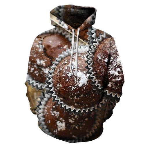 Chocolate Powdered Cupcake 3D Sweatshirt