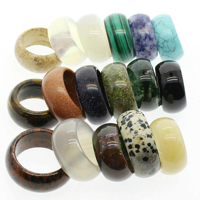 Multi-Color Crystal Marble Mood Rings