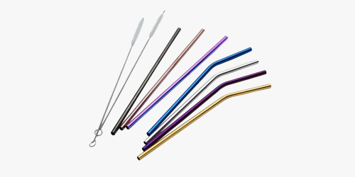 Stainless Steel Straight Or Bent Straws (4- Or 8-Pack) - Bfcm