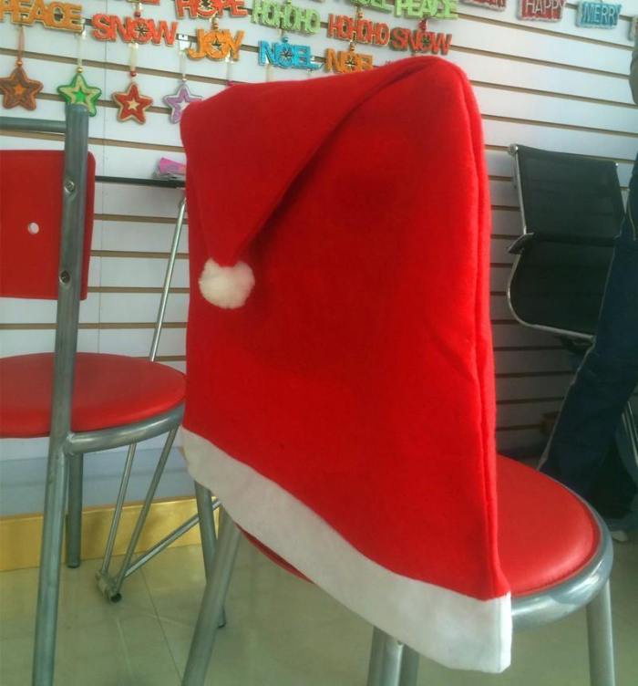Christmas Decorations For Home Non-Woven Chair Covers Christmas Table Decoration Supplies Christmas Hats
