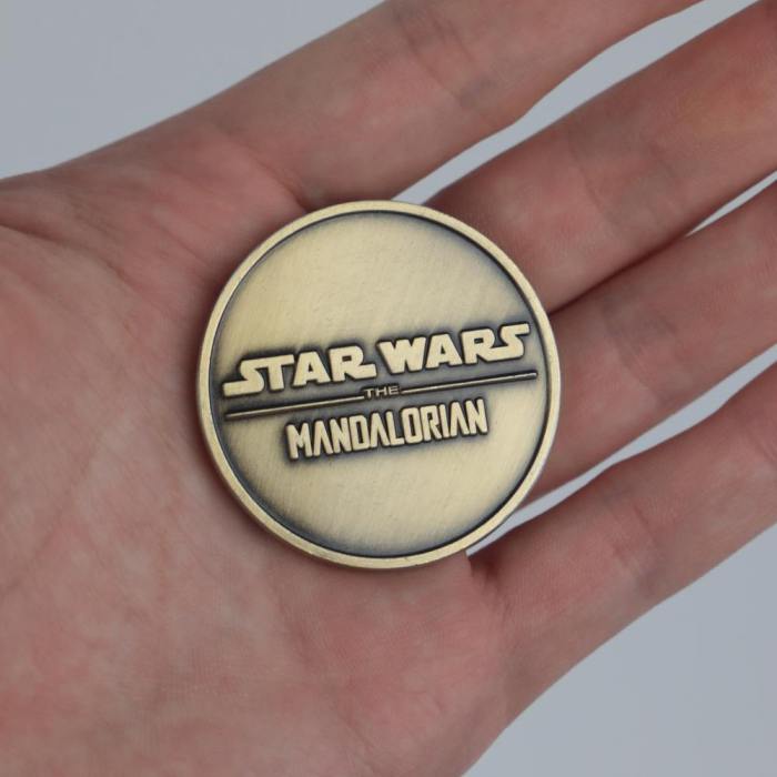 Star Wars The Mandalorian Collect Coin Bounty Hunter Boba Fett Baby Yoda Coin Metal Star Wars Accessories Prop