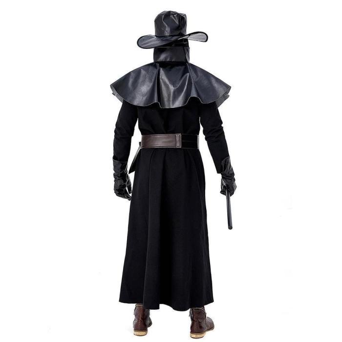 Men Medieval Plague Doctor Halloween Fancy Dress Costume