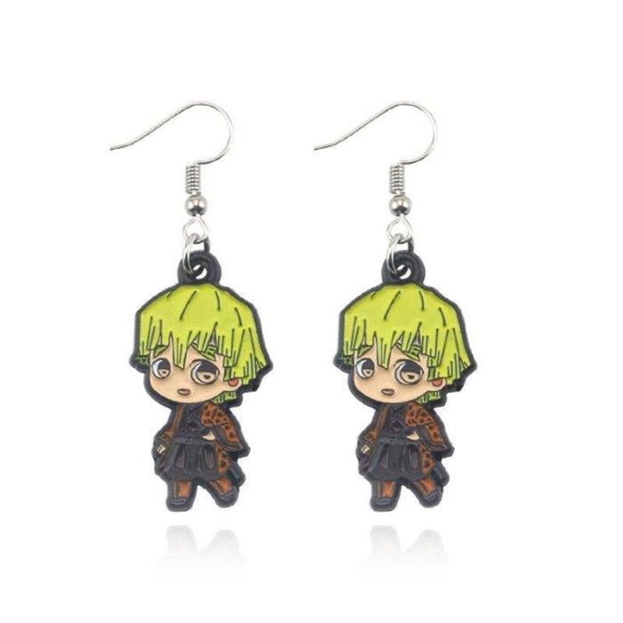 Demon Slayer Kimetsu No Yaiba Kamado Tanjirou Nezuko Earring Cosplay