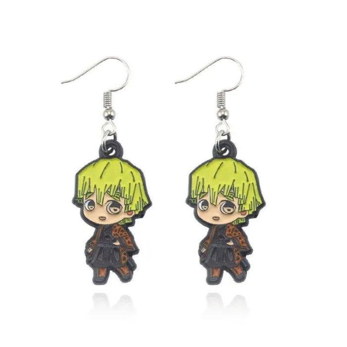 Demon Slayer Kimetsu No Yaiba Kamado Tanjirou Nezuko Earring Cosplay