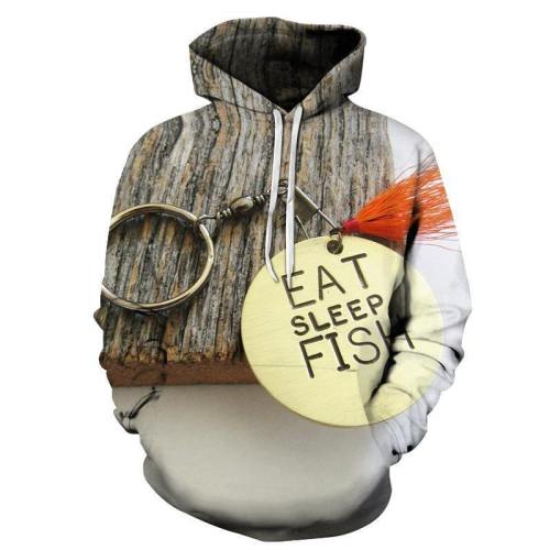 Eat, Sleep And Fish 3D - Sweatshirt, Hoodie, Pullover