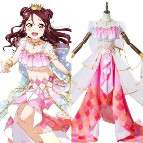 Lovelive Sakurauchi Riko Cosplay Costume Mermaid Awaken Outfit