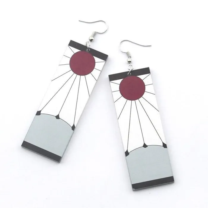 Demon Slayer Kimetsu No Yaiba Kamado Tanjirou Nezuko Earring Cosplay