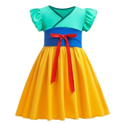 Princess Hua Mulan Baby Girls Party Dress Halloween Cosplay Costumes