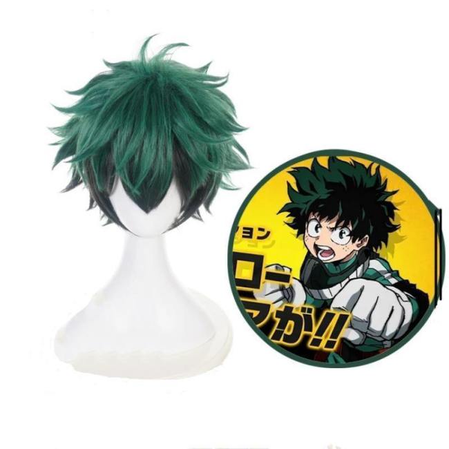 My Hero Academia Deku Izuku Midoriya Short Green Wigs Cosplay