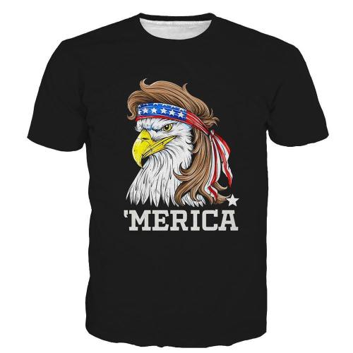 Patriotic Eagle With Usa Flag 3D Statement Shirt And Hoodie