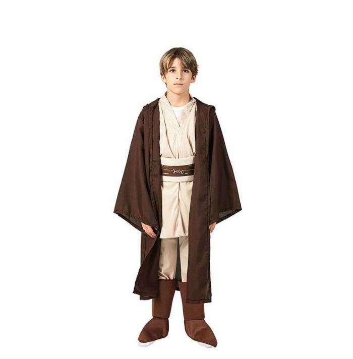 Kids Boys Star Wars Jedi Warrior Obi Wan Kenobi Tunic Cosplay Costumes