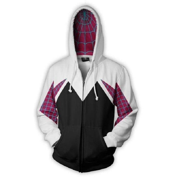 Gwen Stacy Hoodie - The Amazing Spider-Man Zip Up Hoodie Csos540