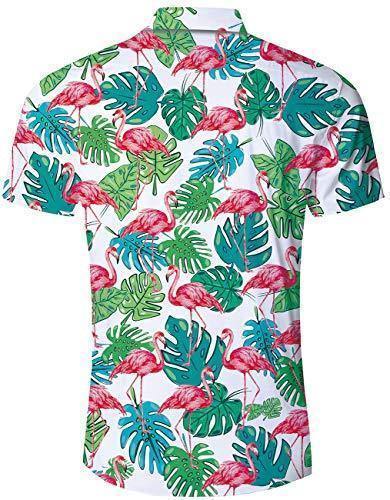 Men'S Hawaiian Shirt White Tropical