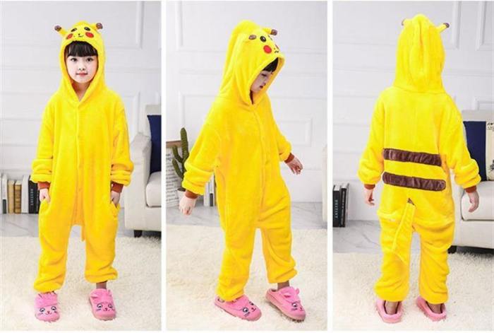 Child Romper Cute Pikachu Costume For Kids Onesie Pajamas For Girls Boys