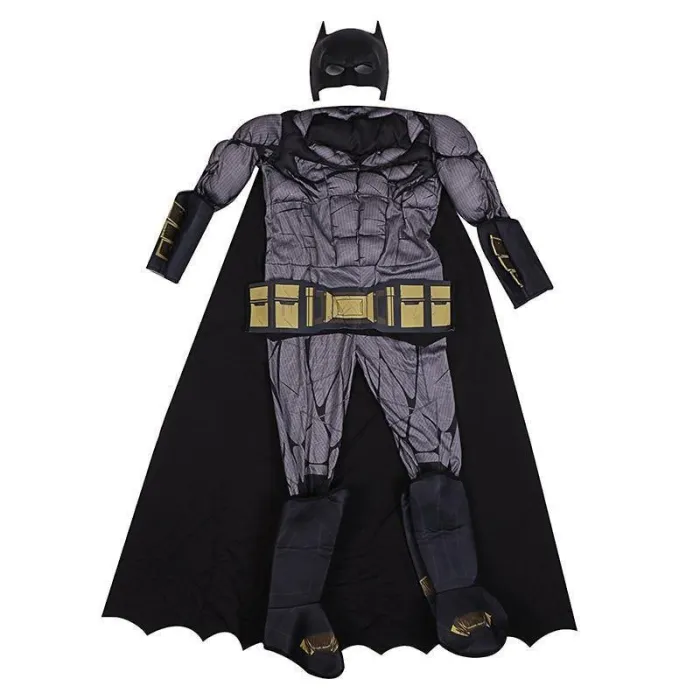Dawn Of Justice Boys Cool Deluxe Muscle Batman Child Dc Movie Cosplay Superhero Halloween Costume