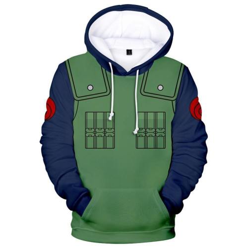 Unisex Hatake Kakashi Hoodies Naruto Pullover 3D Print Jacket Sweatshirt