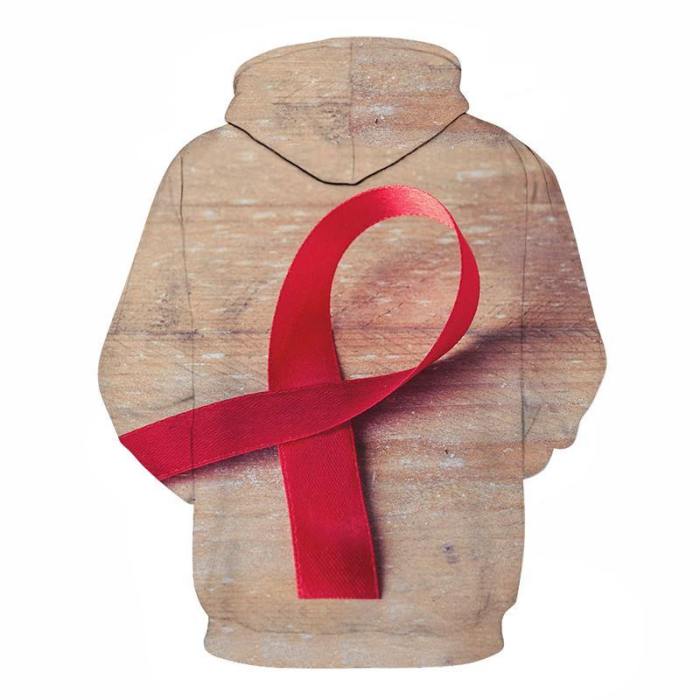 Let'S Fight Aids Ribbon 3D - Sweatshirt, Hoodie, Pullover