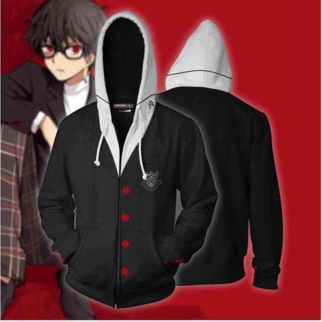 Persona 5 Hoodie -  Akira Kurusu Zip Up Hoodie