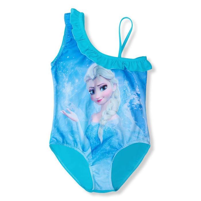 Princess Elsa Anna Bathing Suit Kids Girls Swimwear Bikini Swimsuit