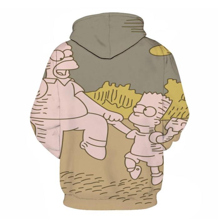 The Simpsons Hoodie - Cartoon Simpson Pullover Hoodie