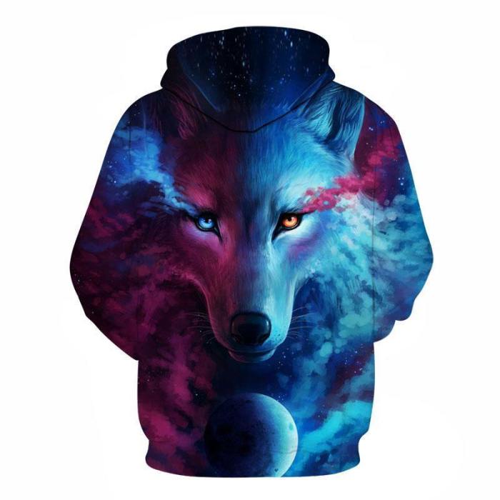 Wolf Long Sleeves 3D Printed Hoodie Sweatshirt