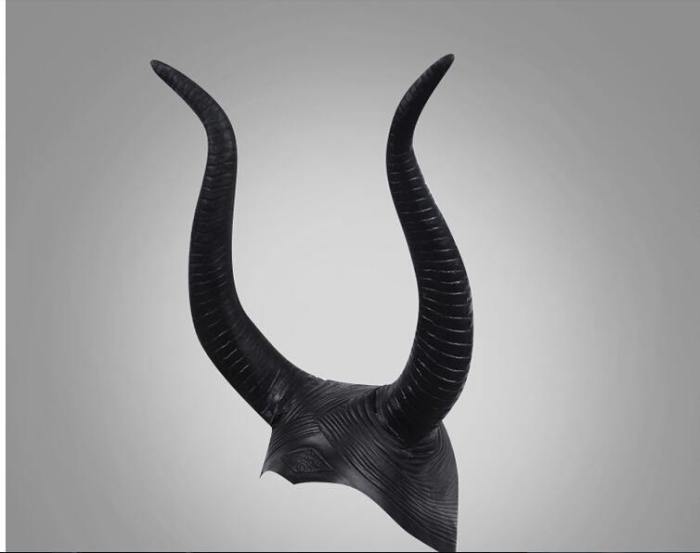 Witch Hat Trendy Genuine Latex Maleficent Horns Halloween Party Costume