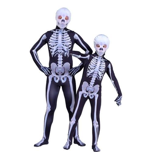 Halloween Skull Skeleton Demon Ghost Scary Jumpsuit Cosplay Costumes